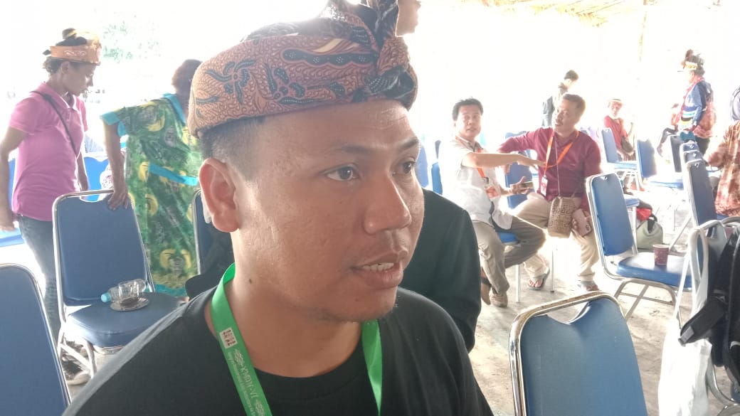 Raden Apriadi Perwakilan Komunitas Masyarakat Adat Bayan dari Lombok Utara, Nusa Tenggara Barat. – MC KMAN VI